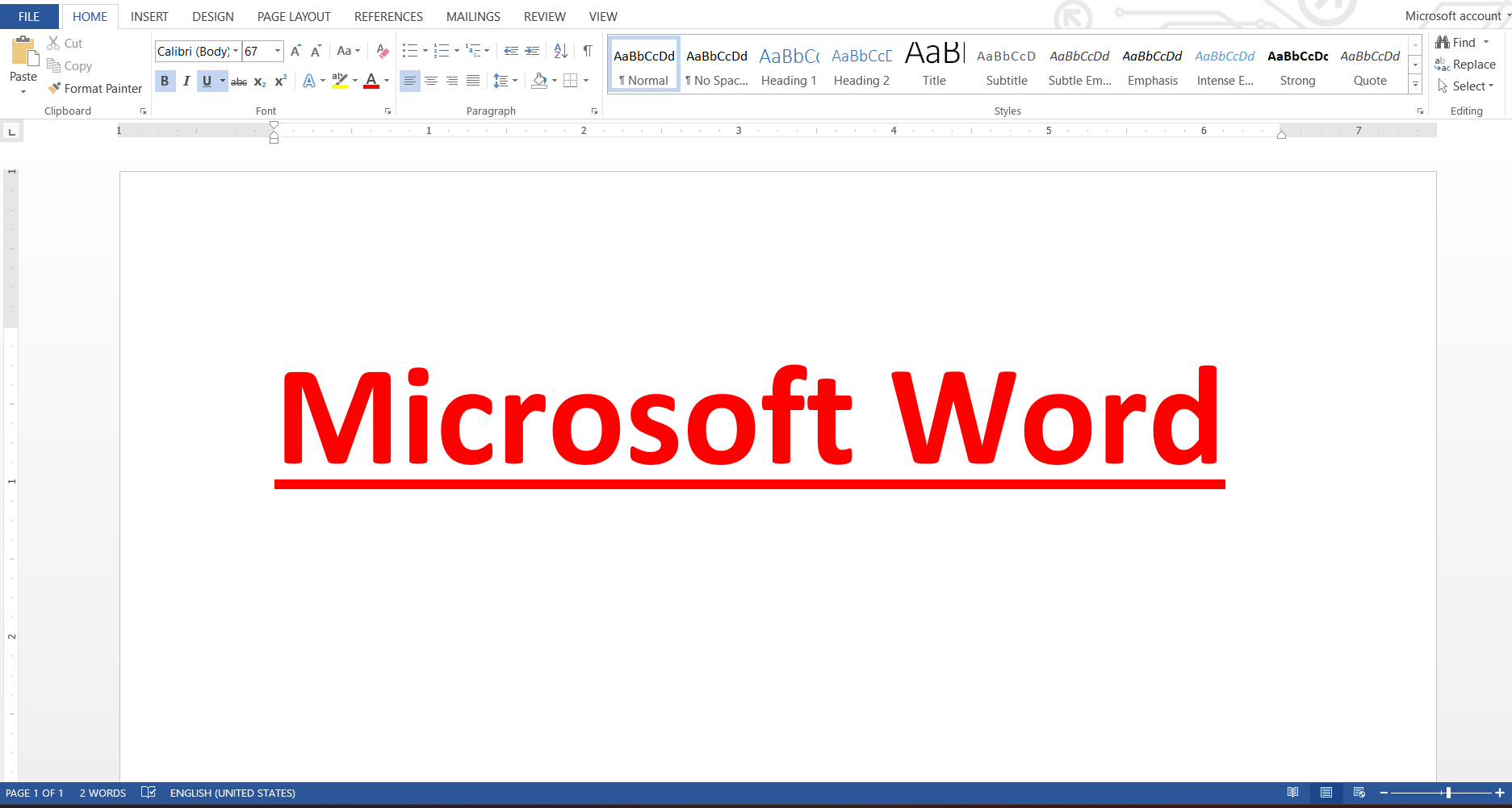 Microsoft word