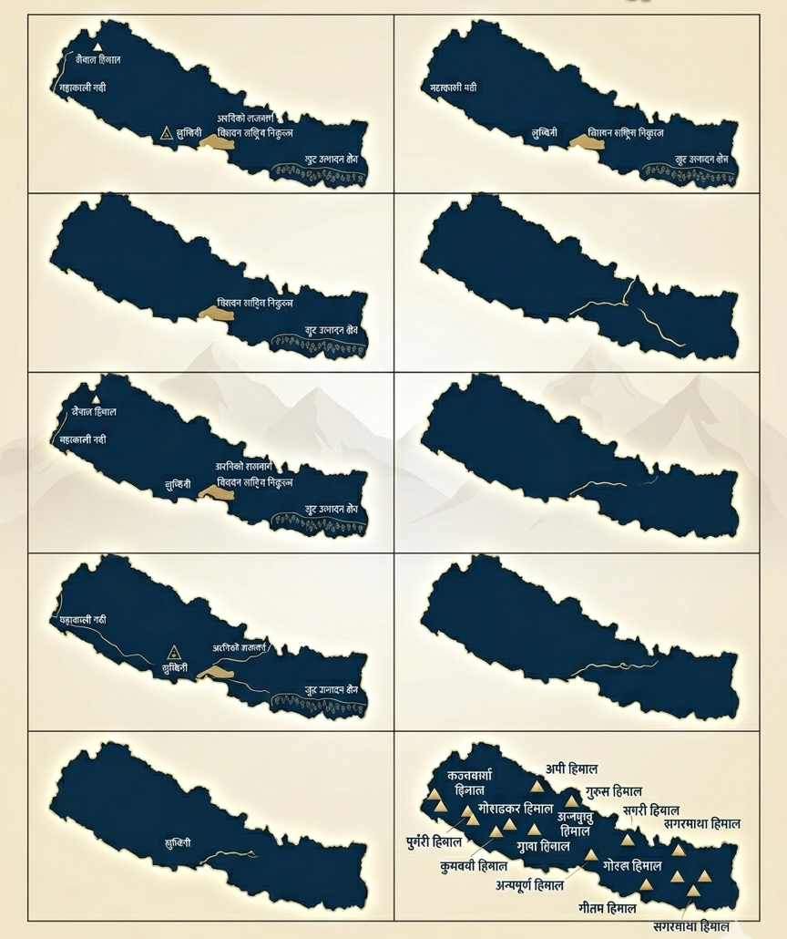 नेपालको नक्सा भर्ने ट्रिक